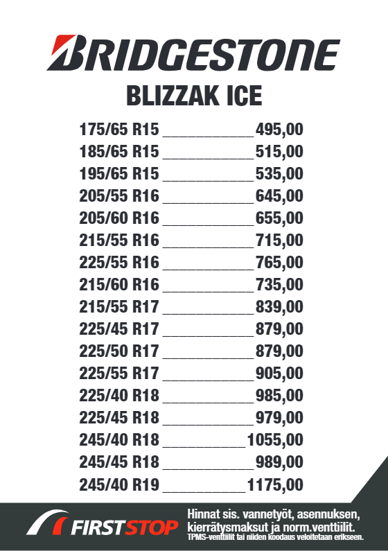 Bridgstone Blizzak ICE