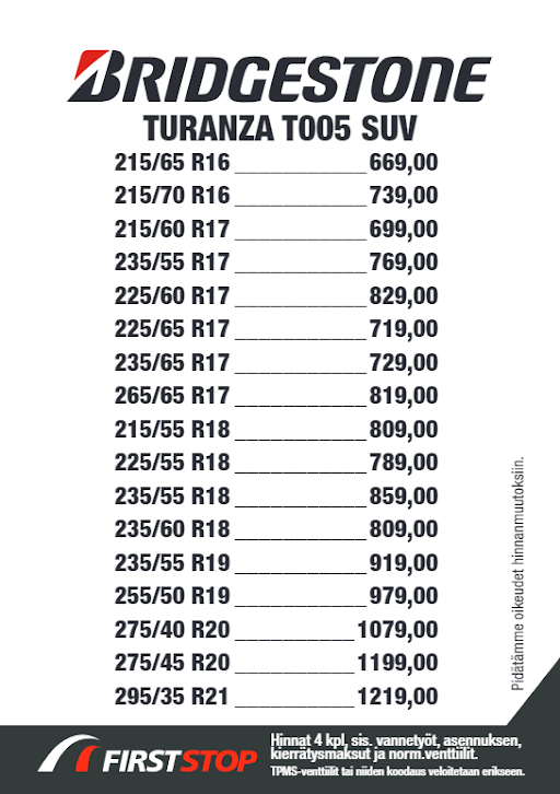 Bridgstone Turanza 005