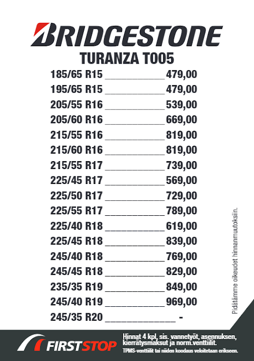 Bridgstone Turanza 005