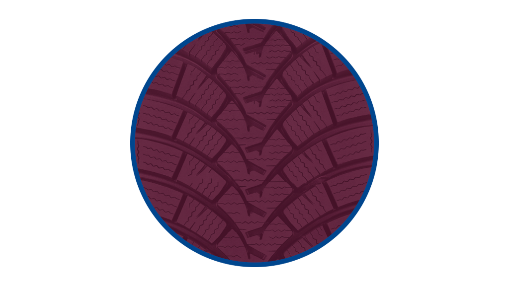 4D-Nano Design -teknologialla kehitetty jäällä pitävä kumi